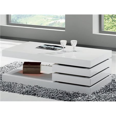 Weißer Minitisch mit zwei Schubladen Vesela 90 cm