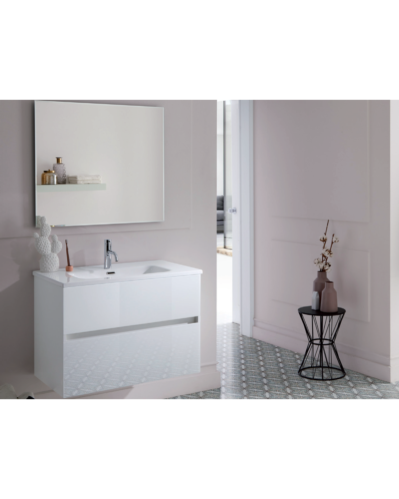 Mueble para cuarto de baño de teca Zen doble lavabo 145 cm