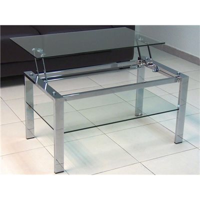 Table basse en verre Elevable (Table élévatrice) Aremi
