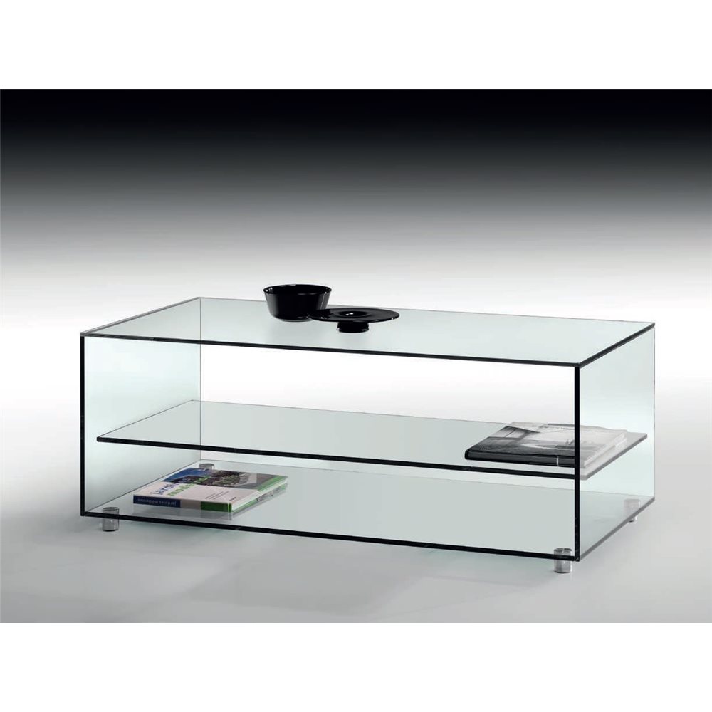 Table basse en cristal Kolet 105 cm