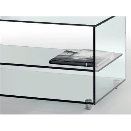 Table basse en cristal Kolet 105 cm