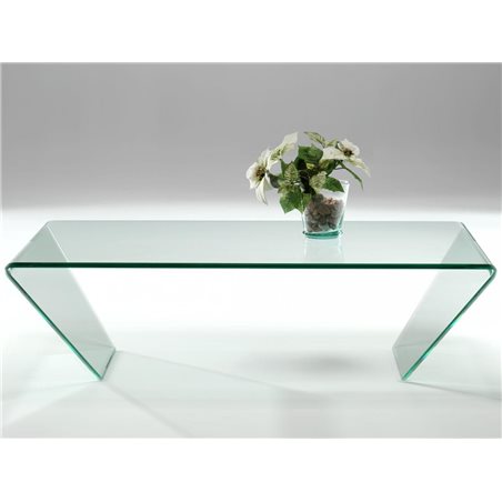 Curved glass coffee table Dainan 115 cm