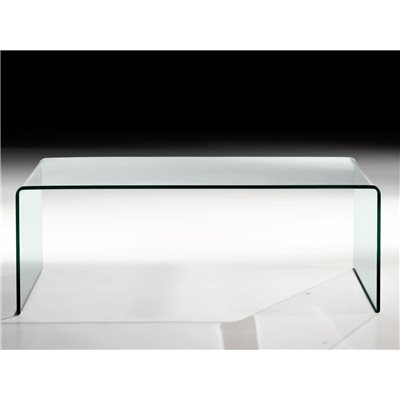 Mesa de centro com vidro curvo Garbis 110 cm