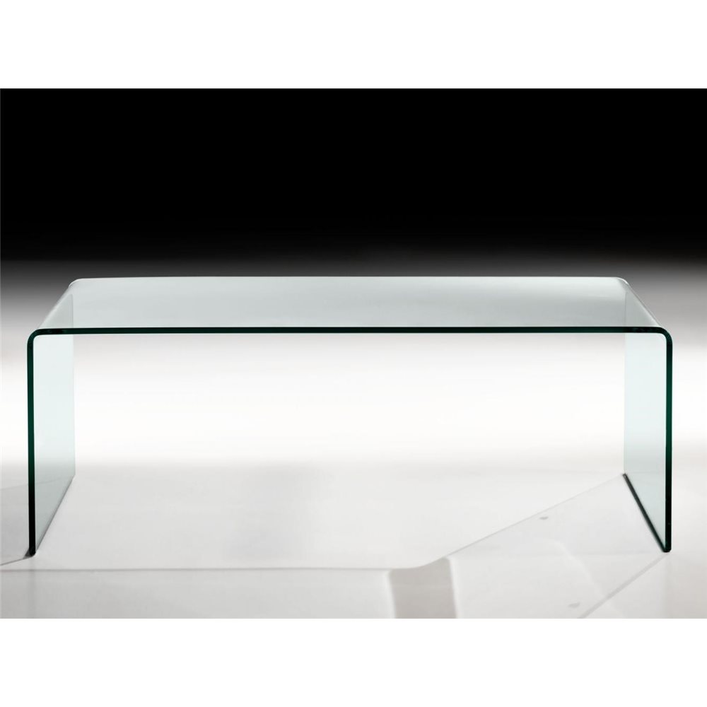 Mesa de centro cristal curvado Garbis 110 cm