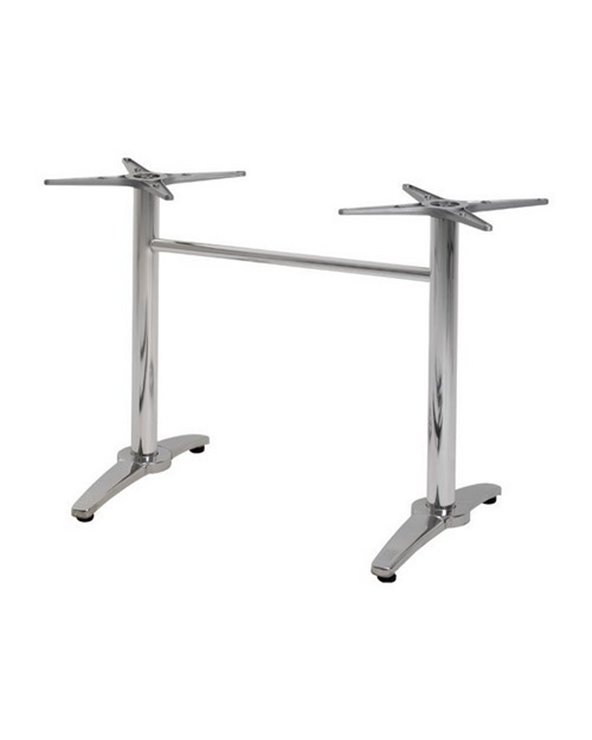 Base de mesa ROMA rectangular, inoxidable y aluminio*