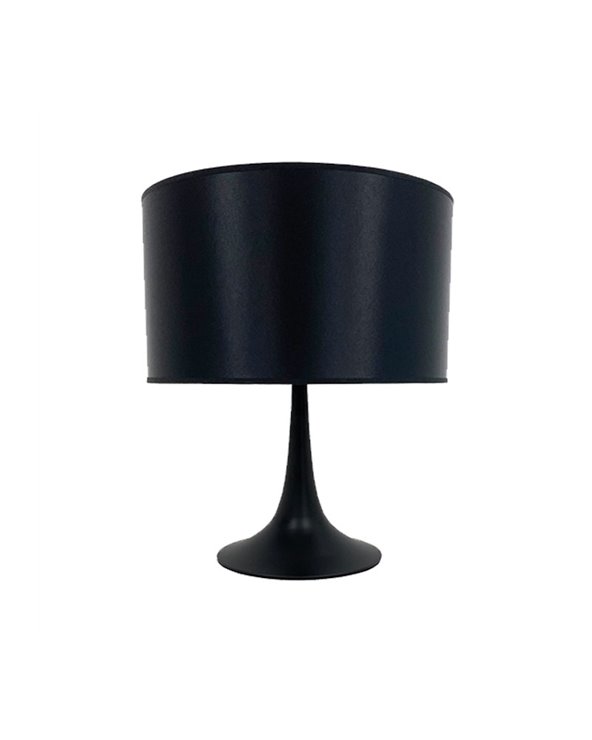 Lámpara de mesa LUGANO negra y pantalla negra