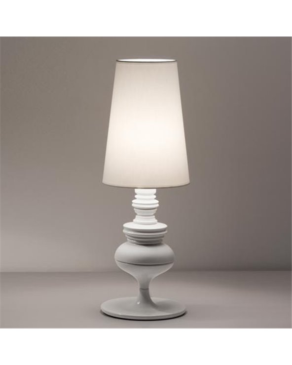 Lámpara de mesa LOUVRE blanca