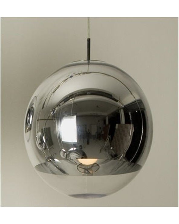 Lámpara de techo LEO de cristal, cromado - transparente - 25 cm de diámetro
