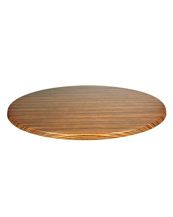 Set de Tablero de mesa Topalit, ZEBRANO LIGHT, 60 cms de diámetro*.