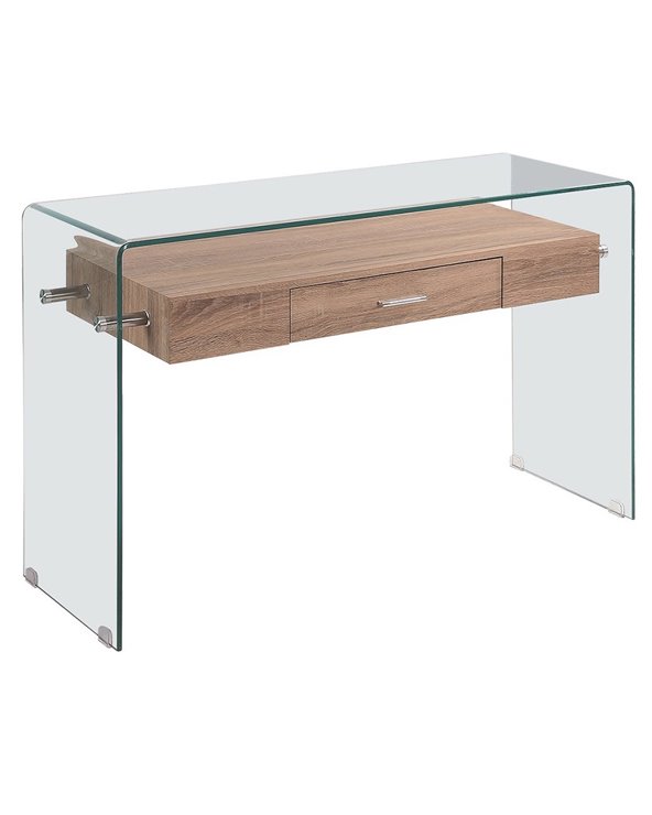 Consola MARILYN, madera, cristal, 120x40 cms