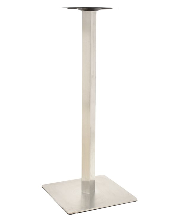Base de mesa COPACABANA, alta, acero inoxidable, base de 45 x 45 cms, altura 110 cms