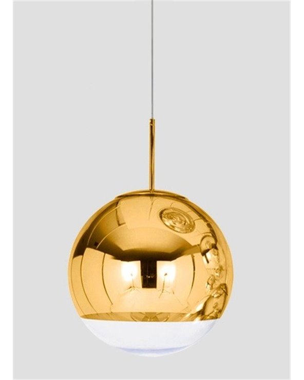 Lámpara KARIM, colgante, cristal, dorado - transparente, 30 cms de diámetro