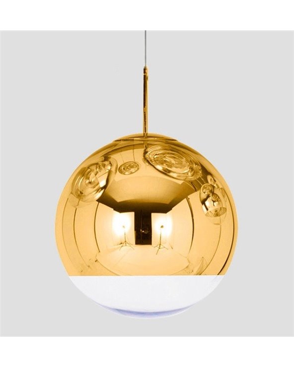 Lámpara de techo de cristal KARIM, dorado - transparente, 40 cm de diámetro