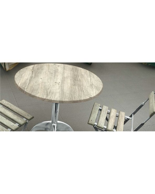 Set de Tablero de mesa Werzalit-Sm, PONDEROSA BLANCO 178, 60 cms de diámetro*.