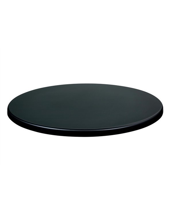 Set de Tablero de mesa Werzalit-Sm, NEGRO 55, 70 cms de diámetro*.