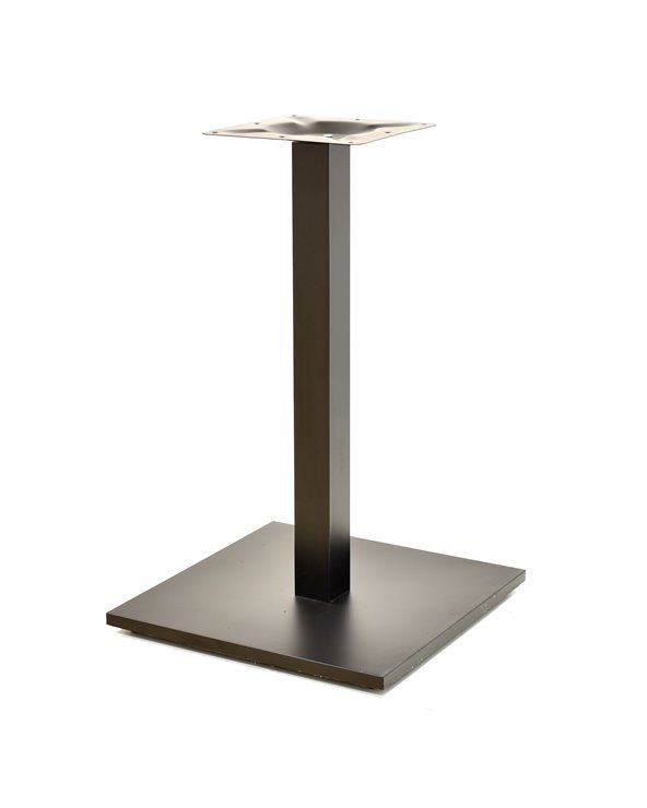 Set de Base de mesa BEVERLY, tubo cuadrado, negra, base de 45 x 45 cms, altura 72 cms