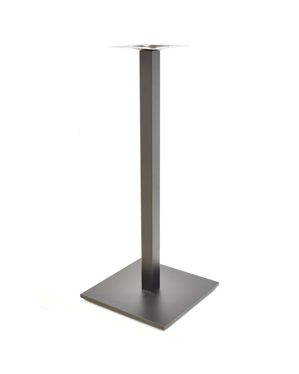 Set de 2 Bases de mesa BEVERLY, alta, tubo cuadrado, negra, 45x45x110 cm
