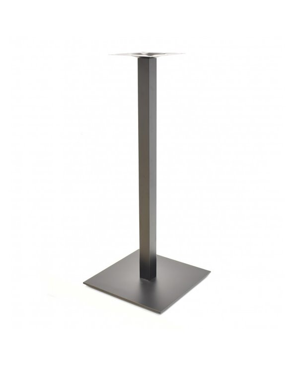 Set de Base de mesa TROCADERO, alta, tubo cuadrado, negra, base de acero de 8 mm 45x45 cms, altura 110 cms