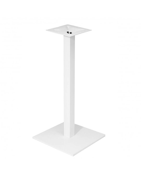 Base de mesa BEVERLY BL110, alta, tubo cuadrado, blanca, base de 45 x 45 cms, altura 110 cms