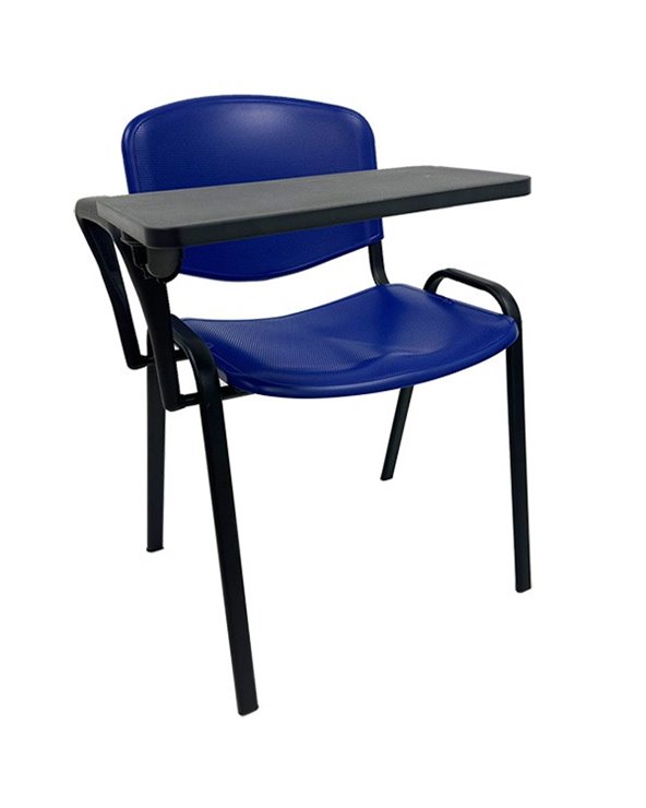 Set de Silla NIZA con pala de escritura, asiento y respaldo en plástico azul